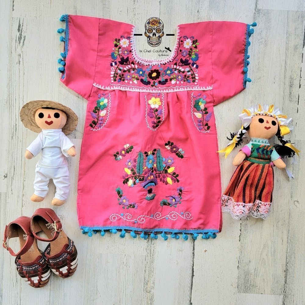 Mexican Puebla dress for girls